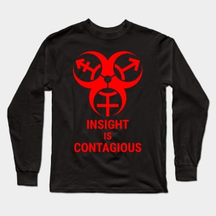 insight is contagious (trans biohazard) - red text Long Sleeve T-Shirt